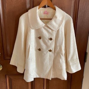 Lilly Pulitzer Off-White Short Swing Jacket